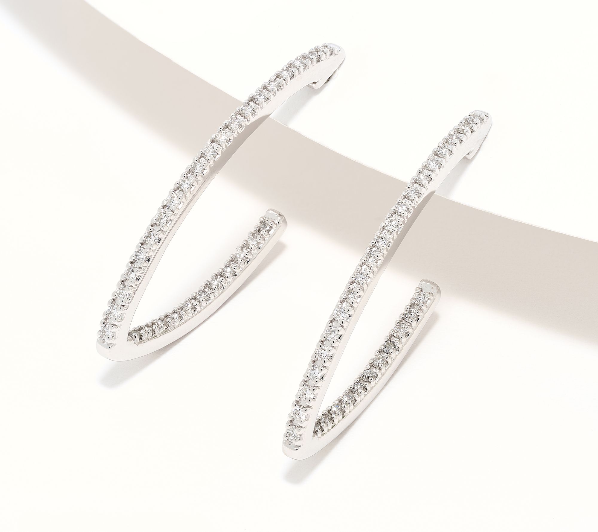 JEN by Jennifer Miller Pave Lab Grown Diamond Hoops, 0.86ct
