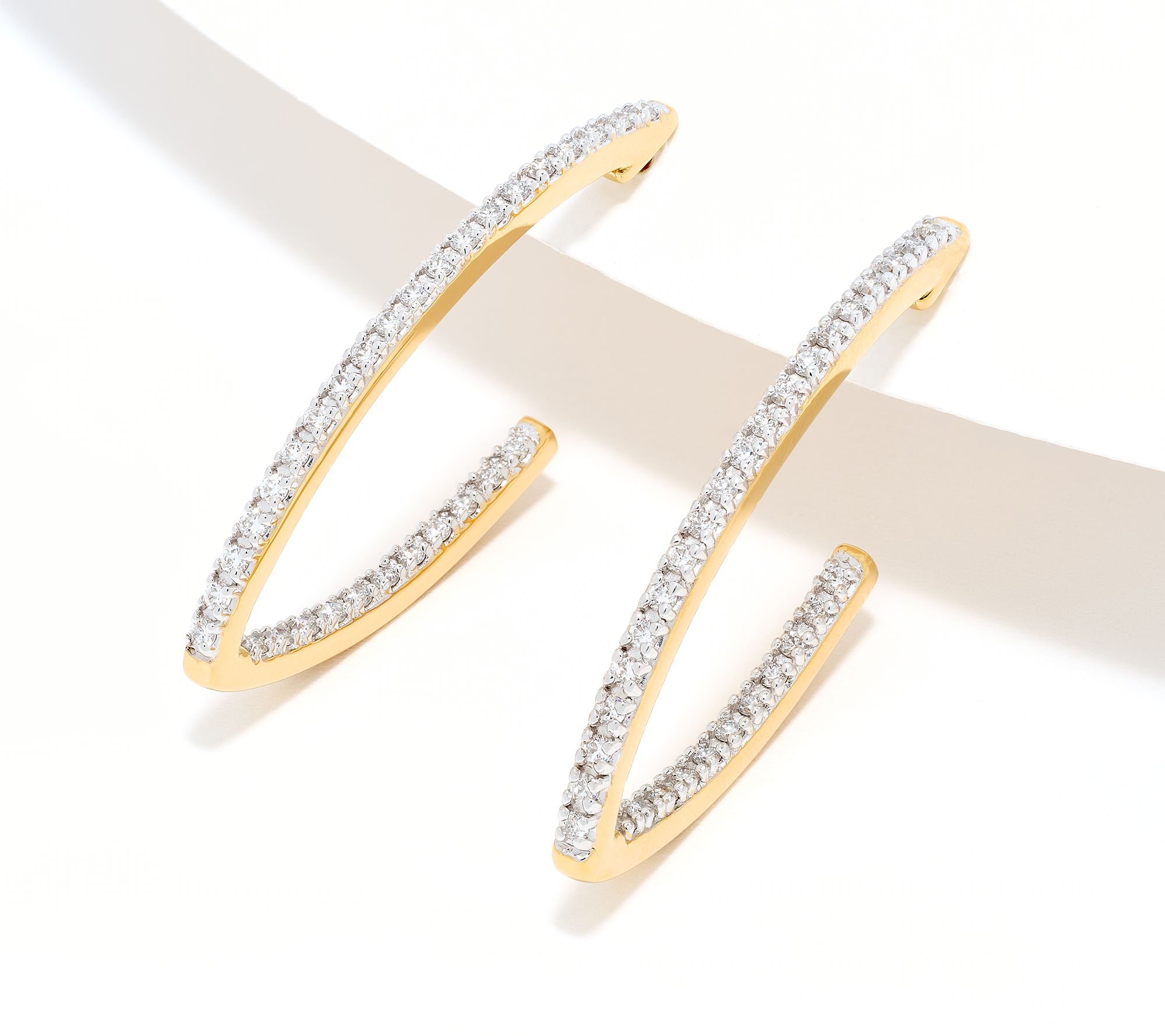 JEN by Jennifer Miller Pave Lab Grown Diamond Hoops, 0.86ct