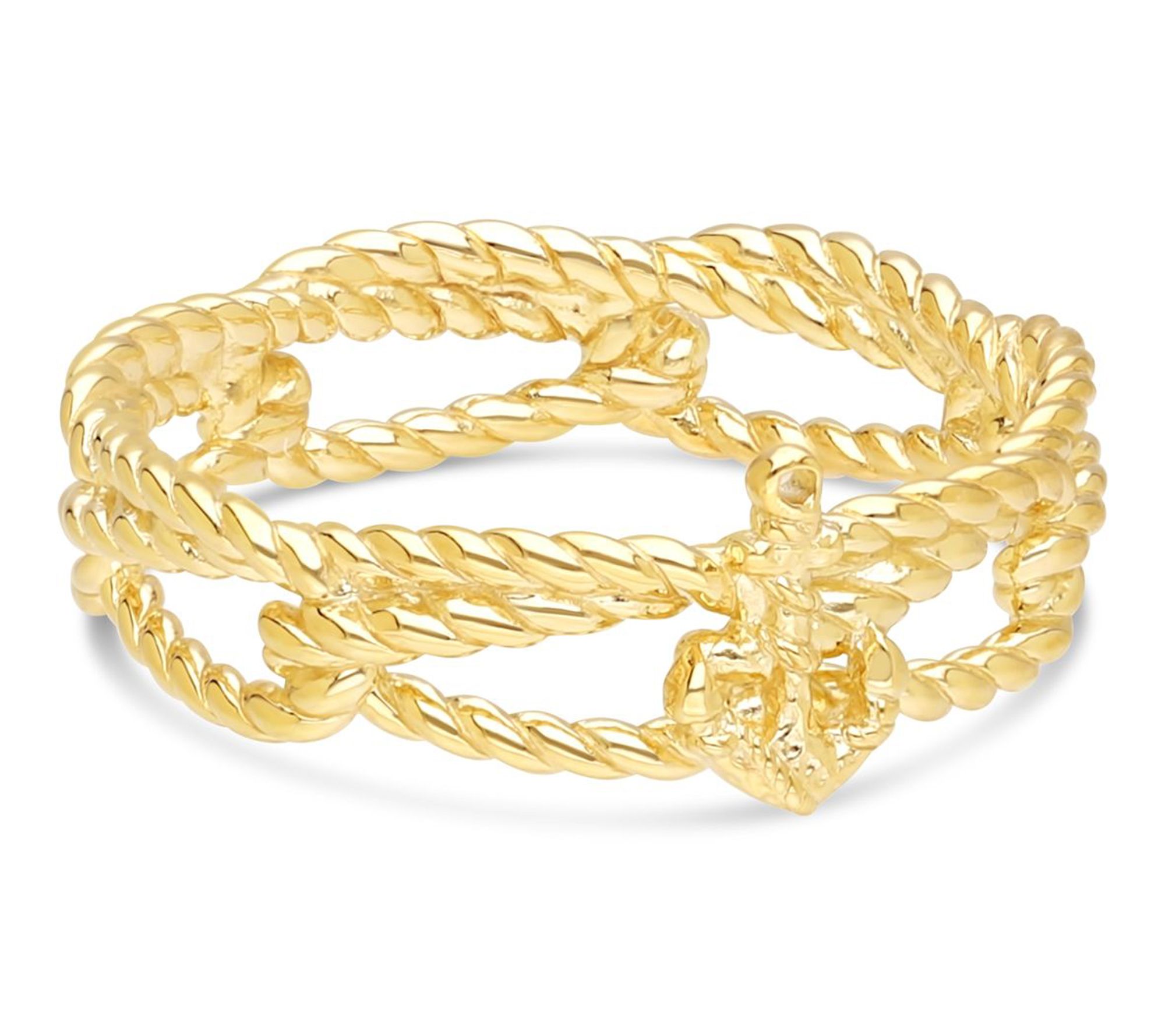 Goddaughters 14K Gold Clad Anchor Ring
