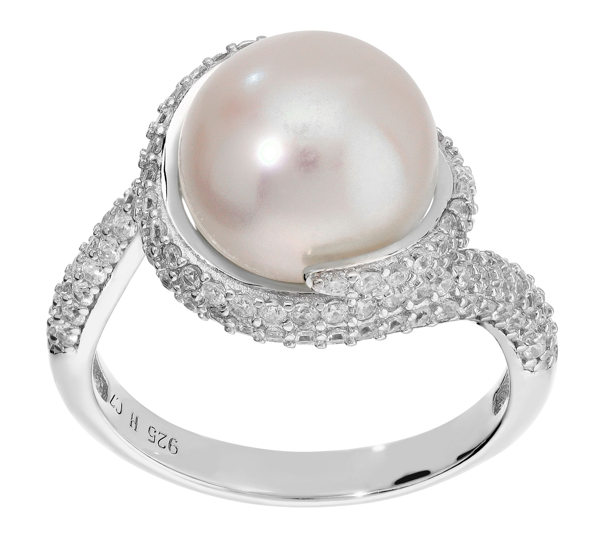 Honora Sterling Siilver Wrapped Cultured PearlRing