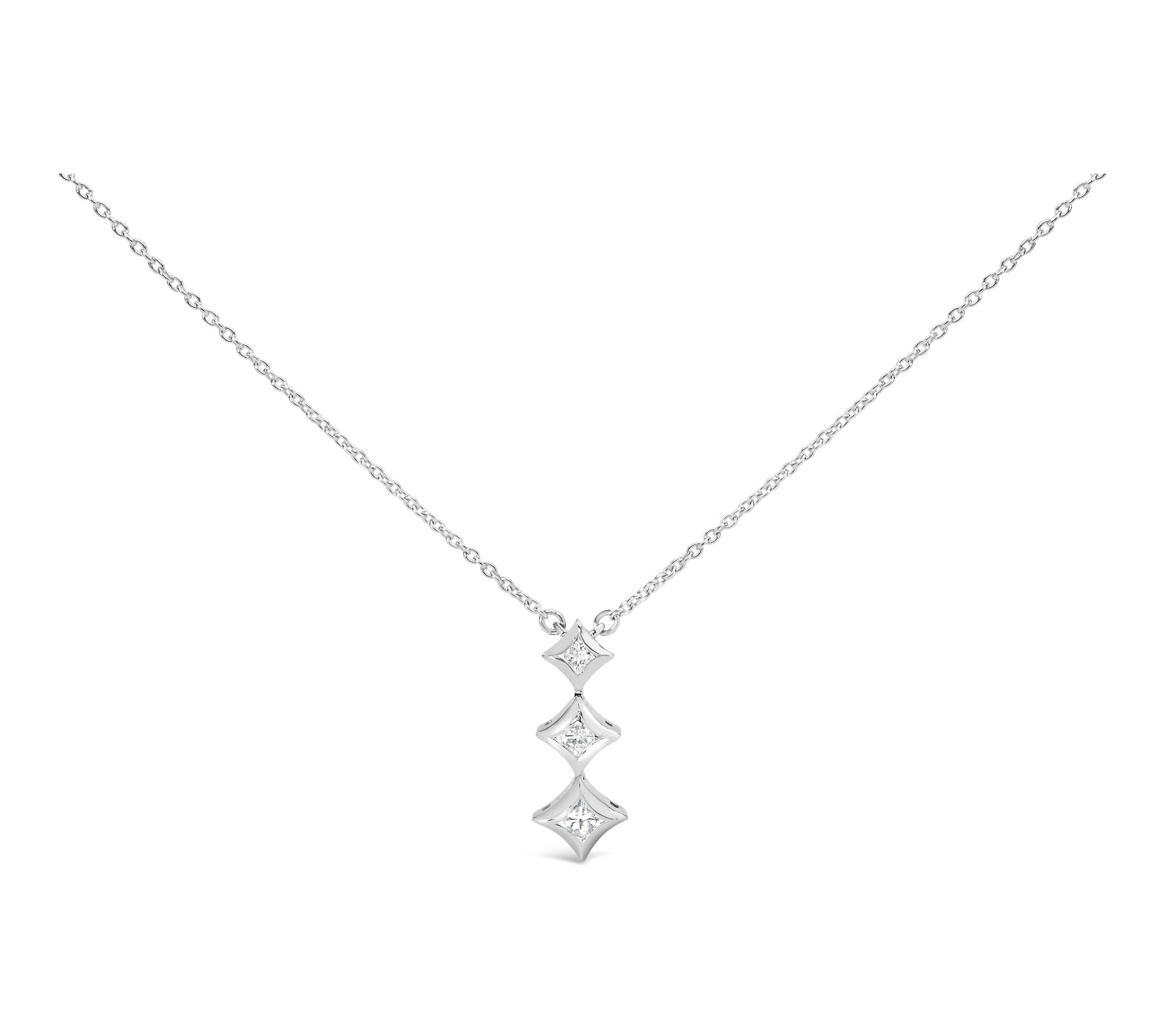 Haus of Brilliance 0.20 cttw Diamond Drop Necklace, 10K Gold