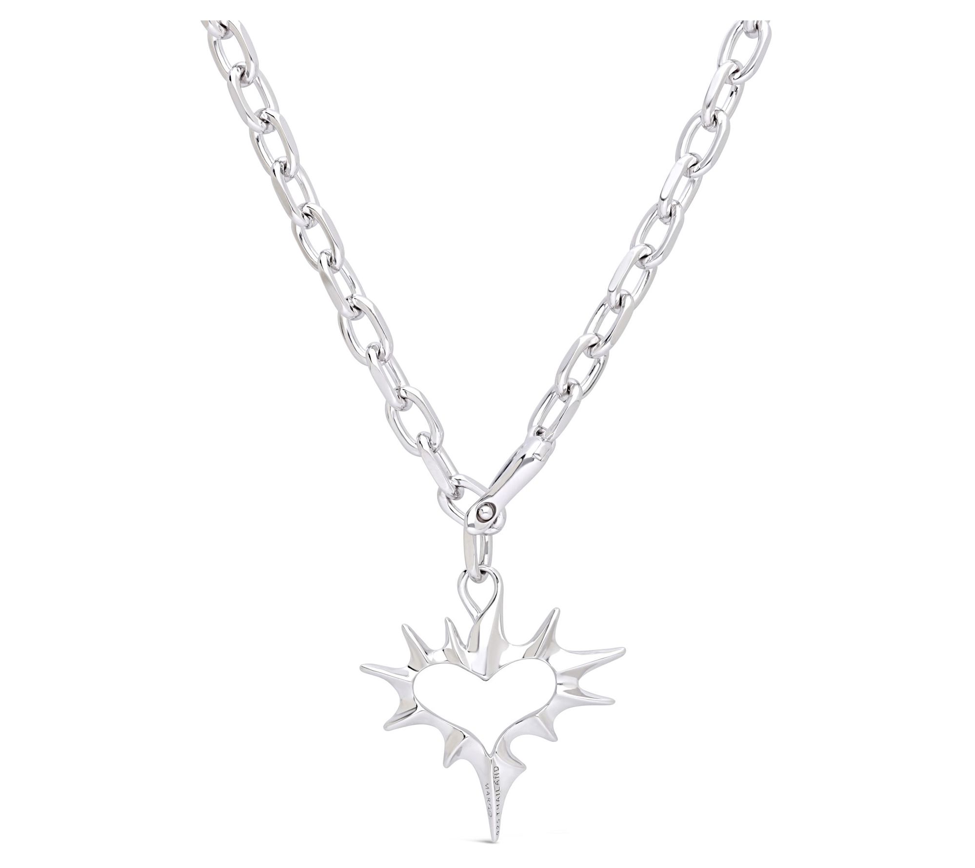 Margo Manhattan Sterling Silver Radical Heart Necklace