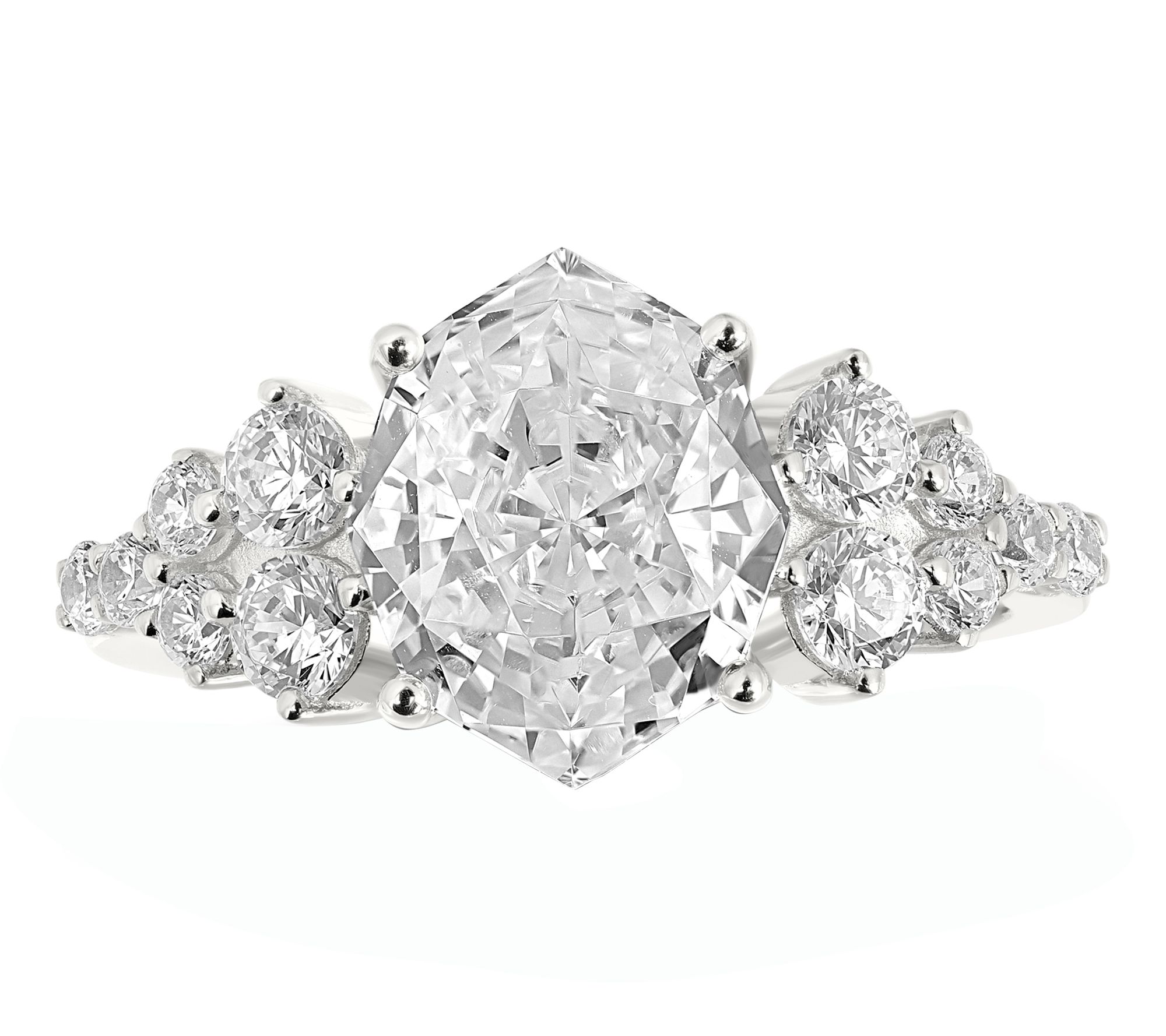 Diamonique x Kathy Levine Grand Sancy Ring, Sterling Silver