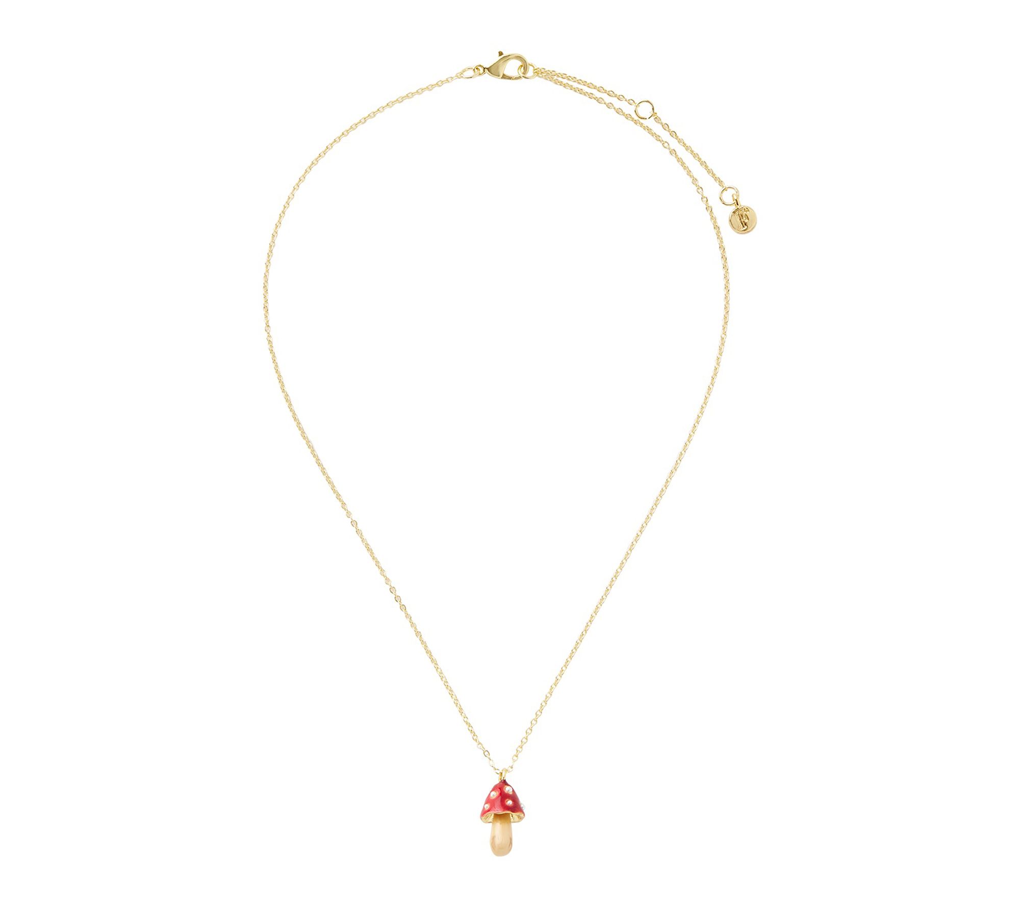 Fable Enamel Mushroom Pendant w/ Chain