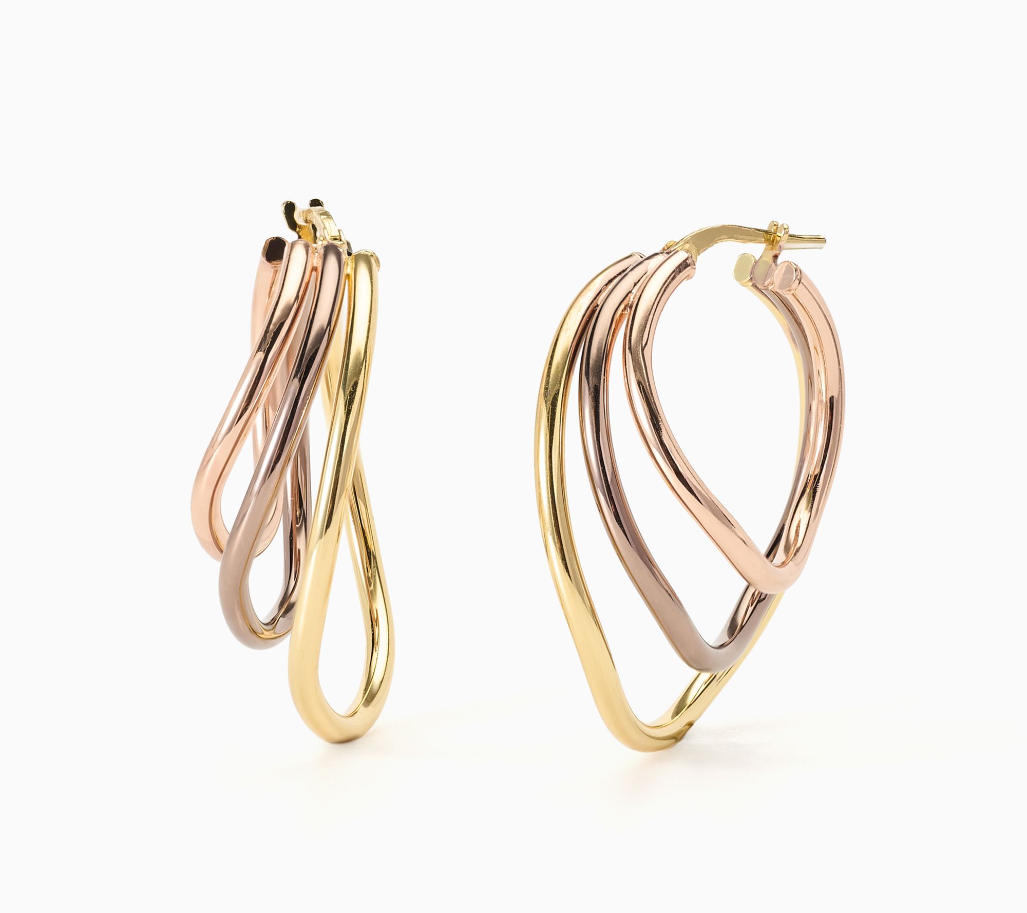 David Markstein Bronze Handcrafted Couture Triple Hoops