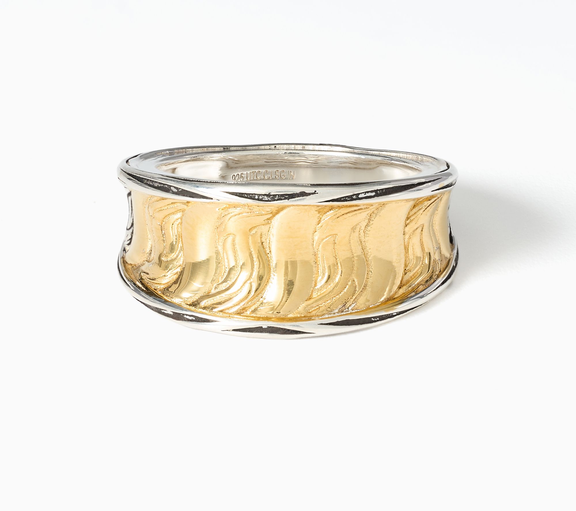 Christian James by Scott Grimes Two-tone Ripple Saddle Ring