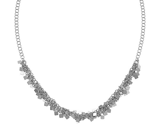 Italian Silver Fringe Necklace, 8.1g