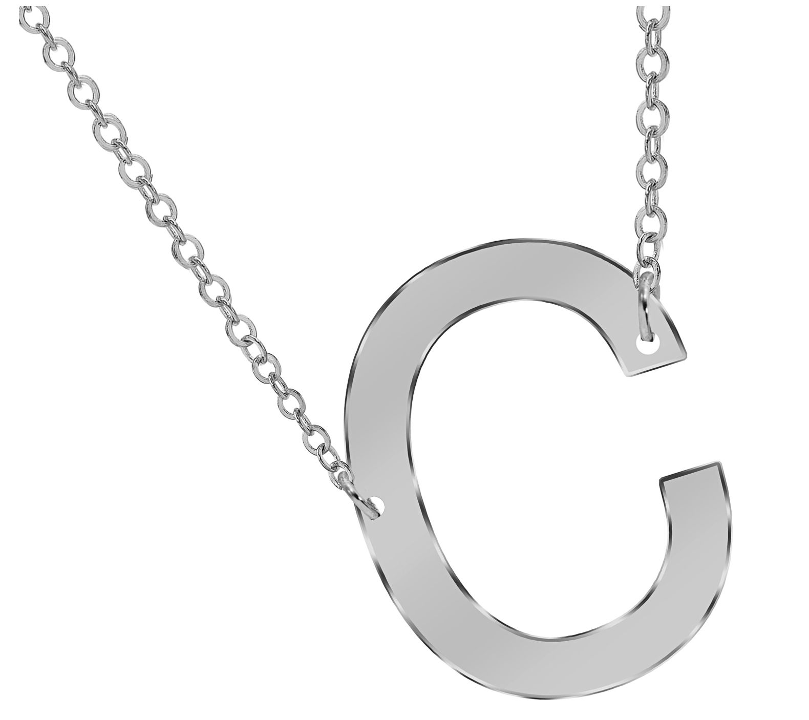 Sterling Silver Personalized Initial Necklace