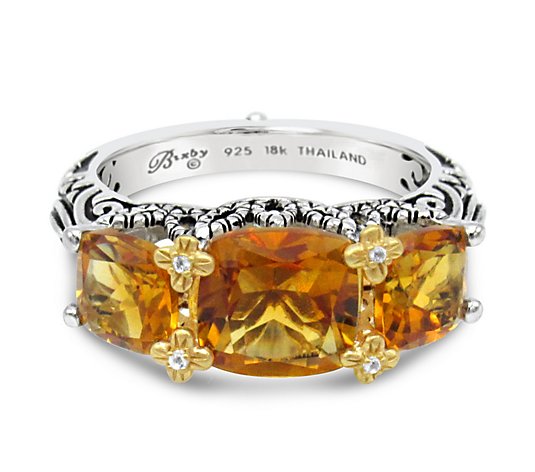 Barbara Bixby Sterling Silver & 18K Multi-Gemstone Ring