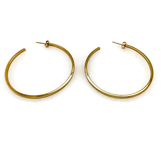 Alkeme 14K Gold 2" Round Hoop Earrings