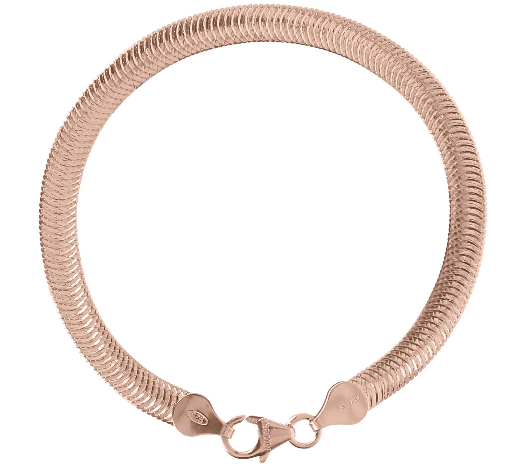 Italian Silver Reversible Herringbone Bracelet