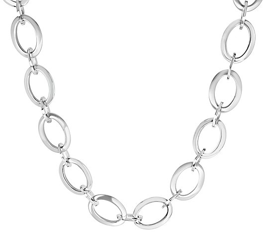 Steel by Design Polished Oval Link Necklace