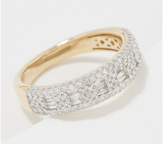Affinity Diamonds Baguette & Round Band, 14K, 0.50 cttw