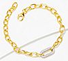 Affinity Diamonds Rolo Chain Link Bracelet, 22K Gold Plated