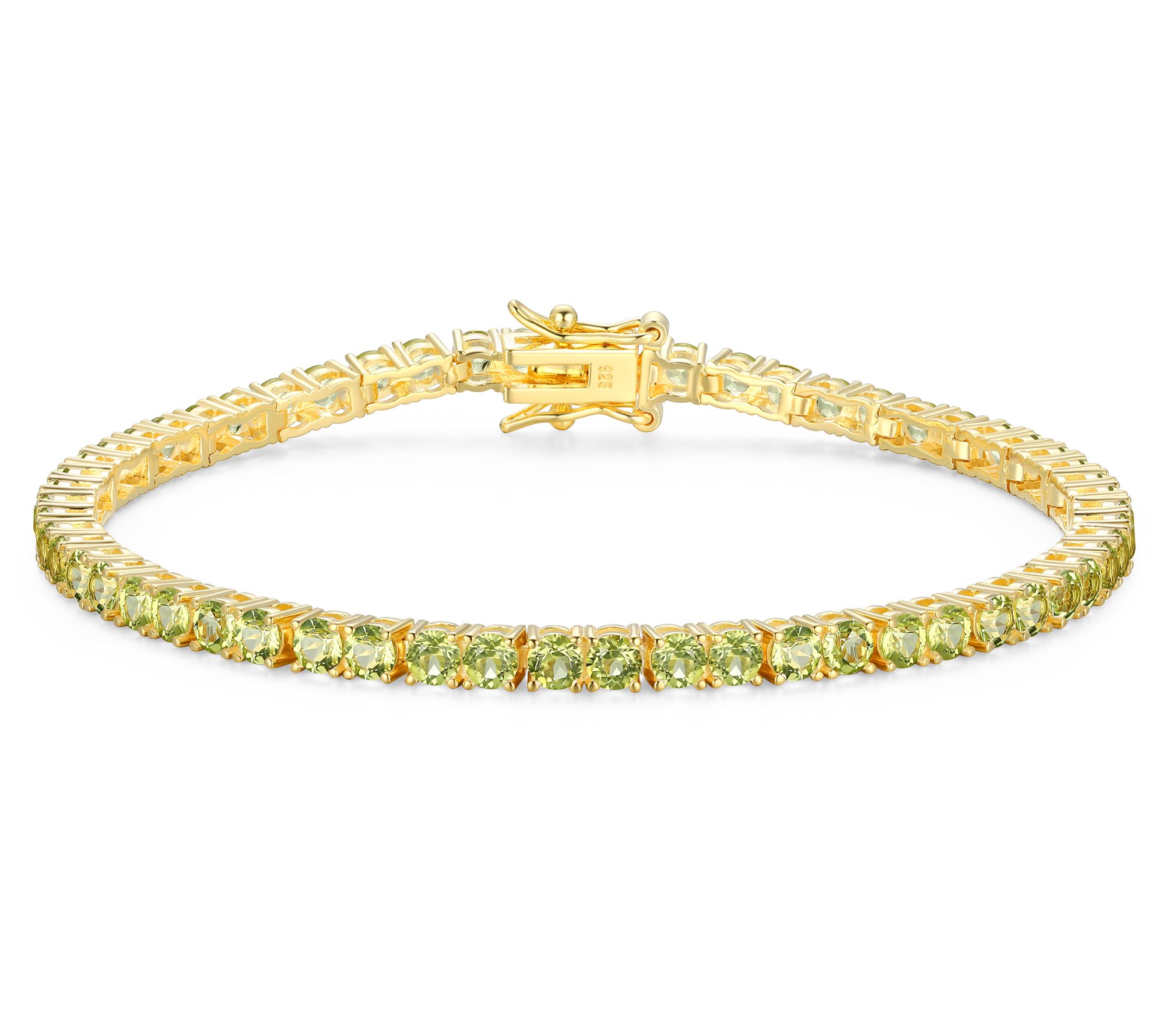 Affinity Gems Round Birthstone Tennis Bracelet, 18K Plated