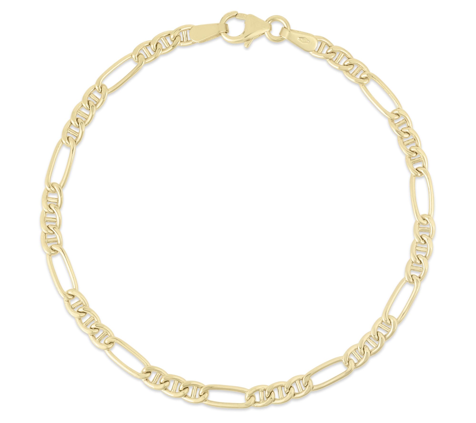 Italian Gold Mariner Figaro Chain Bracelet, 14K