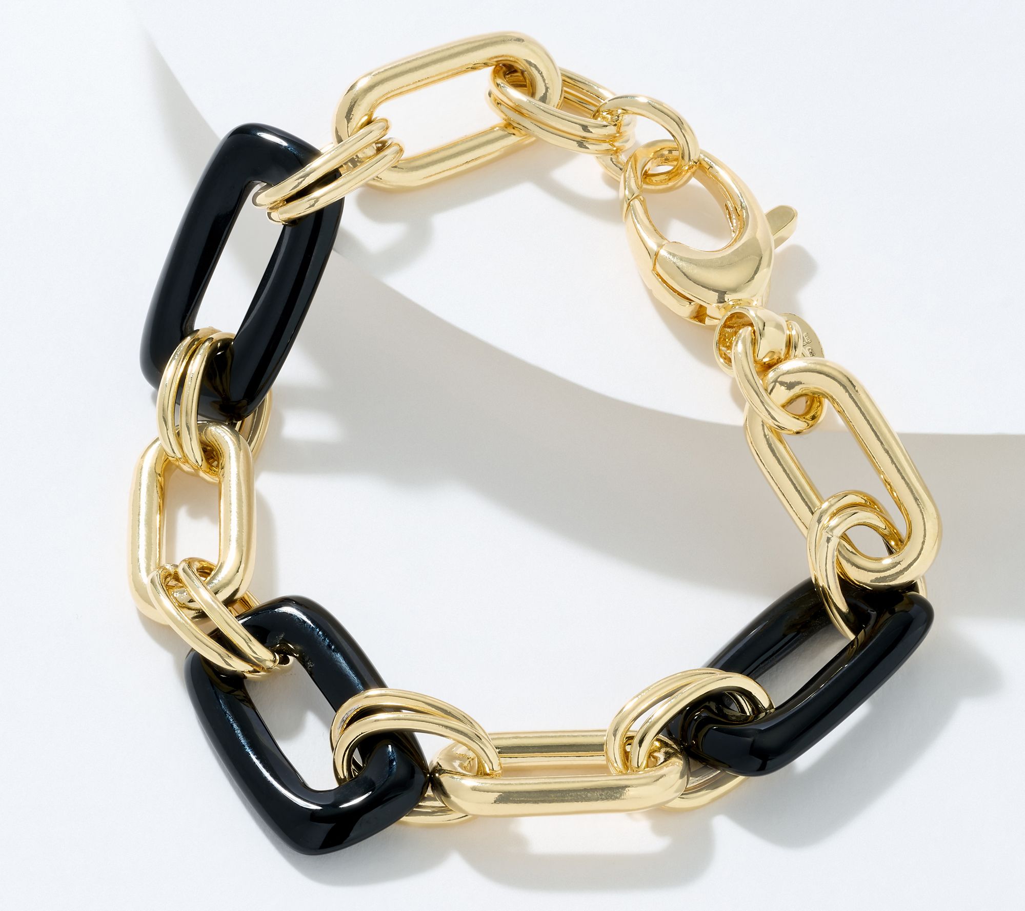 "As Is" David Markstein Bronze Elongate Oval Gemstone Bracelet
