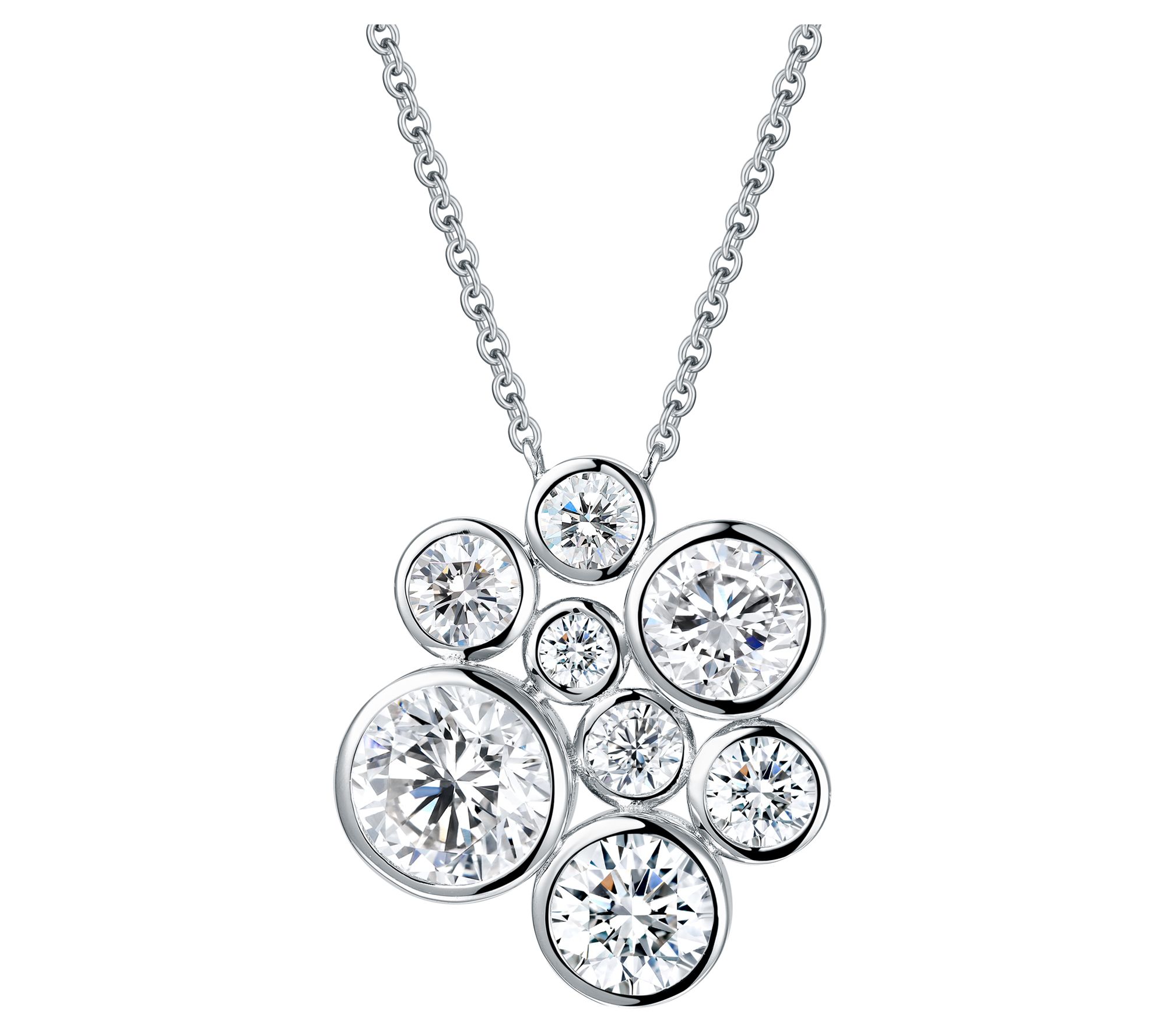 Diamonique x Jennifer Miller Bubble Necklace, Sterling