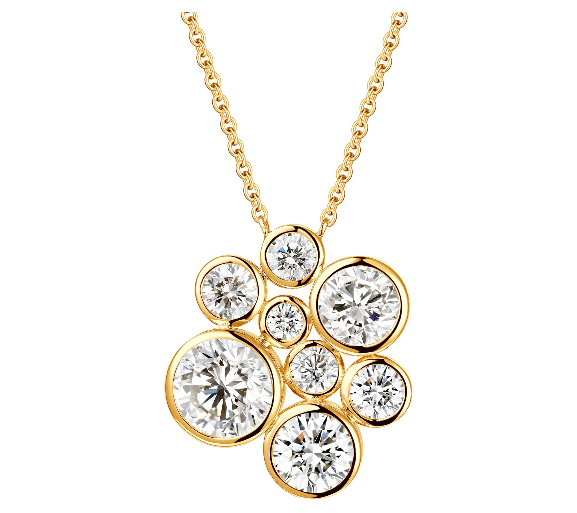 Diamonique x Jennifer Miller Bubble Necklace, Sterling