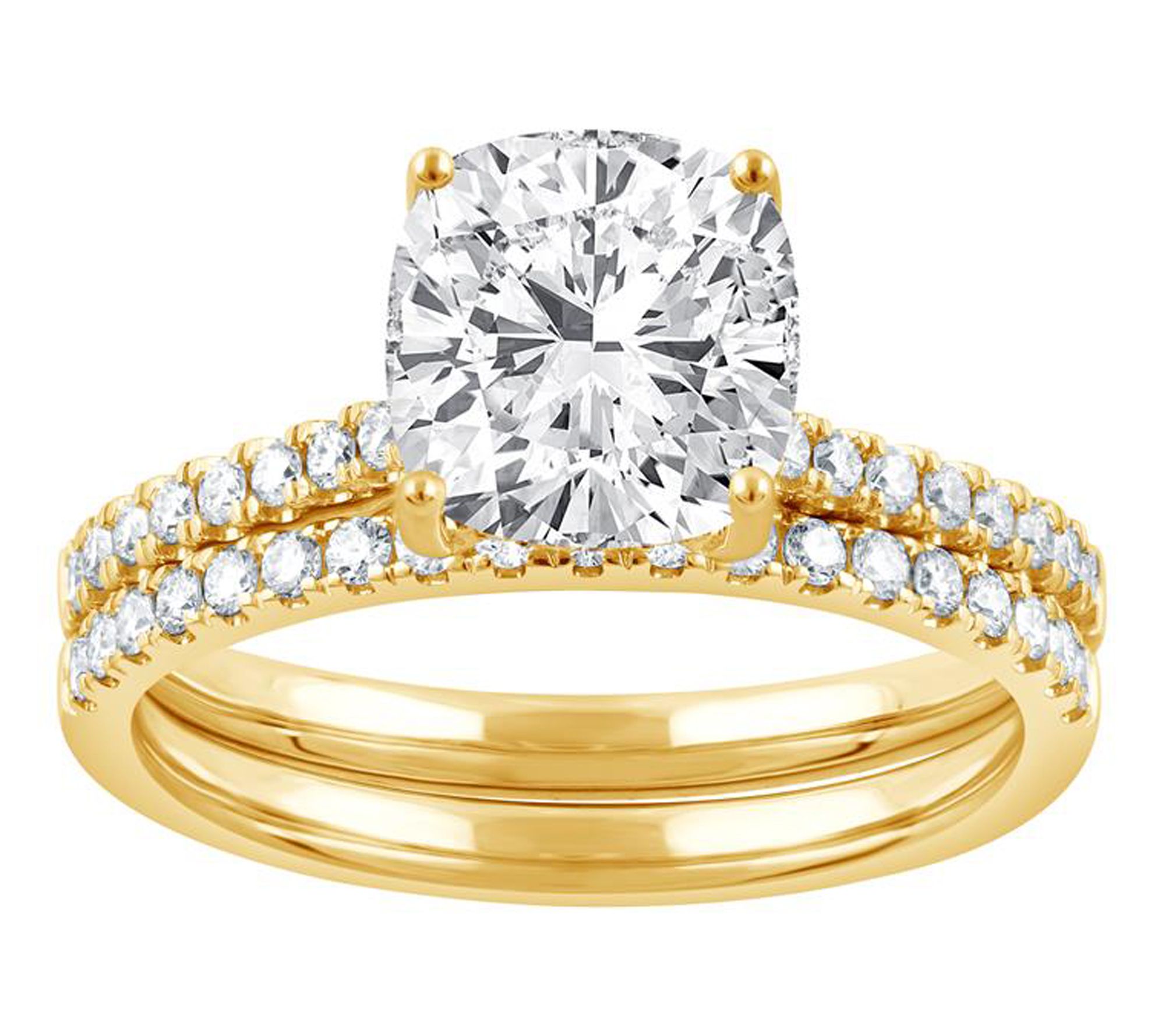 Fire Light 2.45 cttw Lab Grown Diamond Bridal R ing Set, 14K