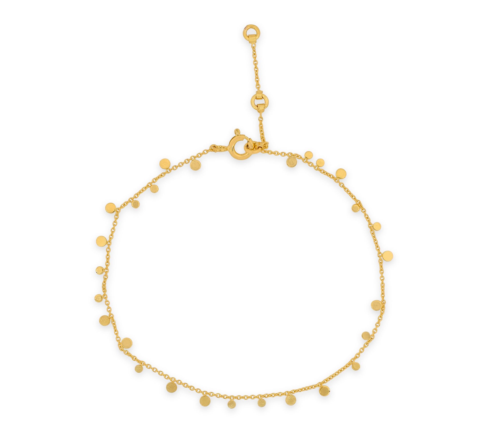 14K Gold Plated Station Bracelet