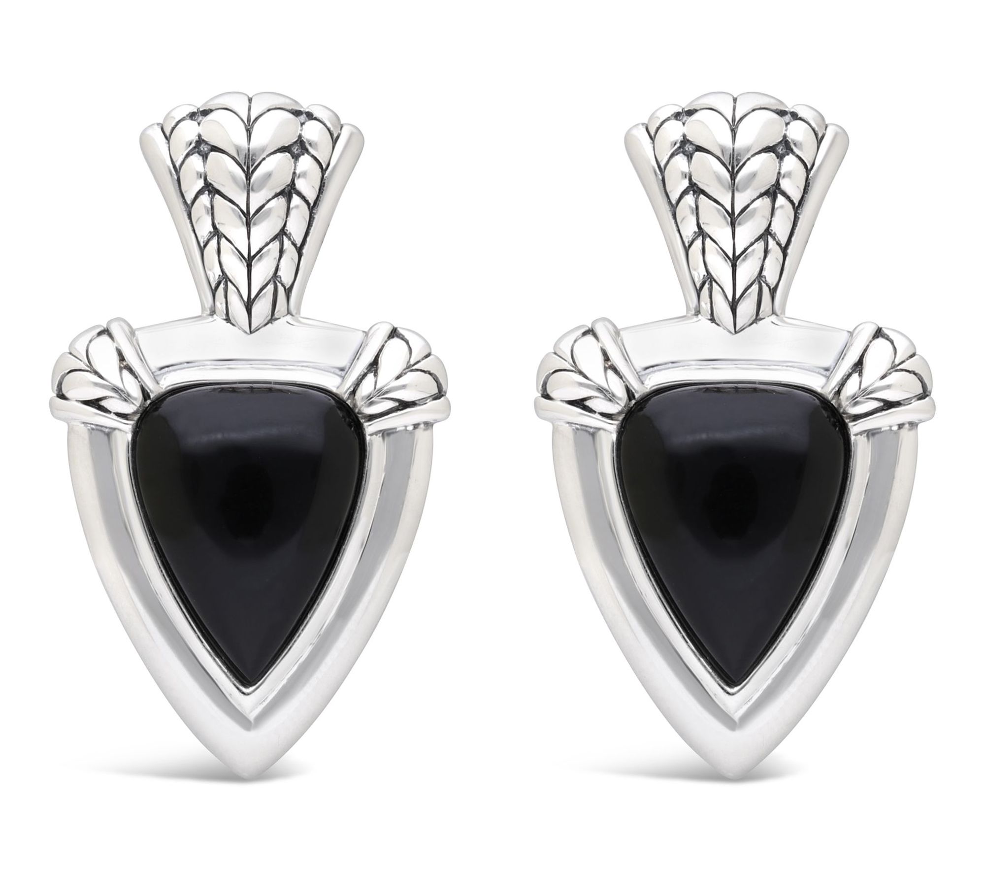 Tiffany Kay Studio Sterling Onyx Doorknocker Earrings