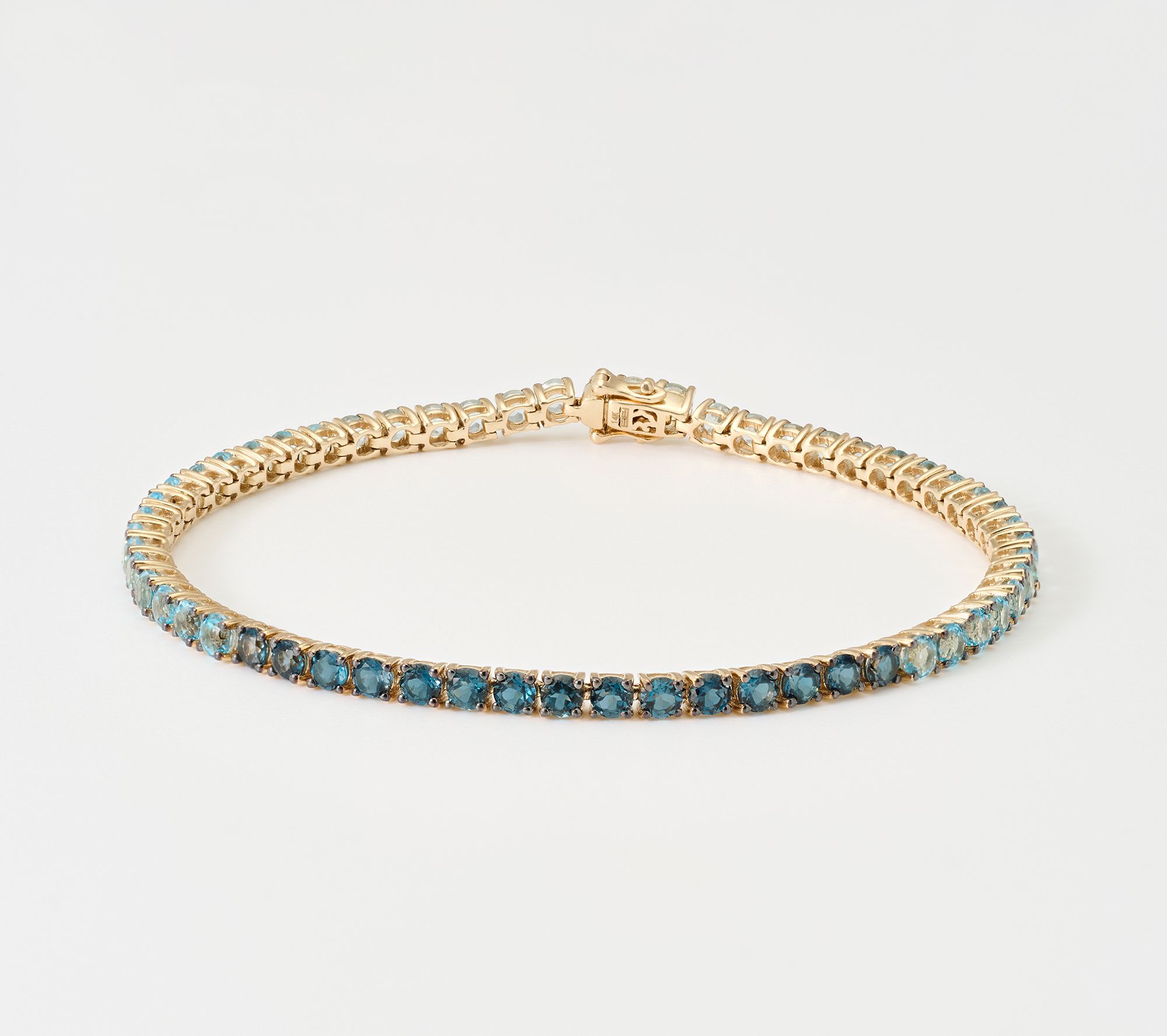 Effy 14K Yellow Gold Blue Topaz Tennis Bracelet