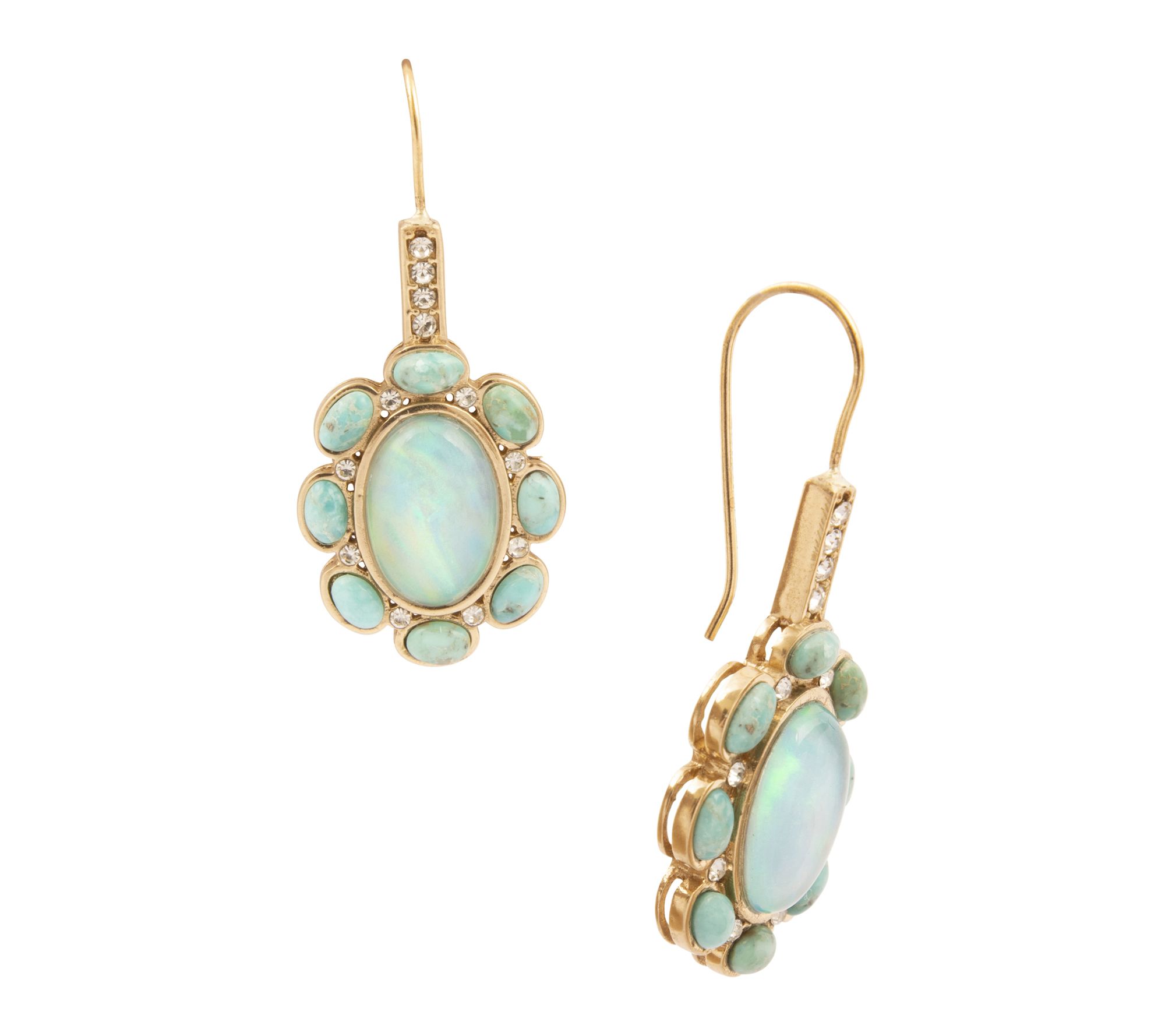 Barse Artisan Crafted Multi-Gemstone Drop Earrings