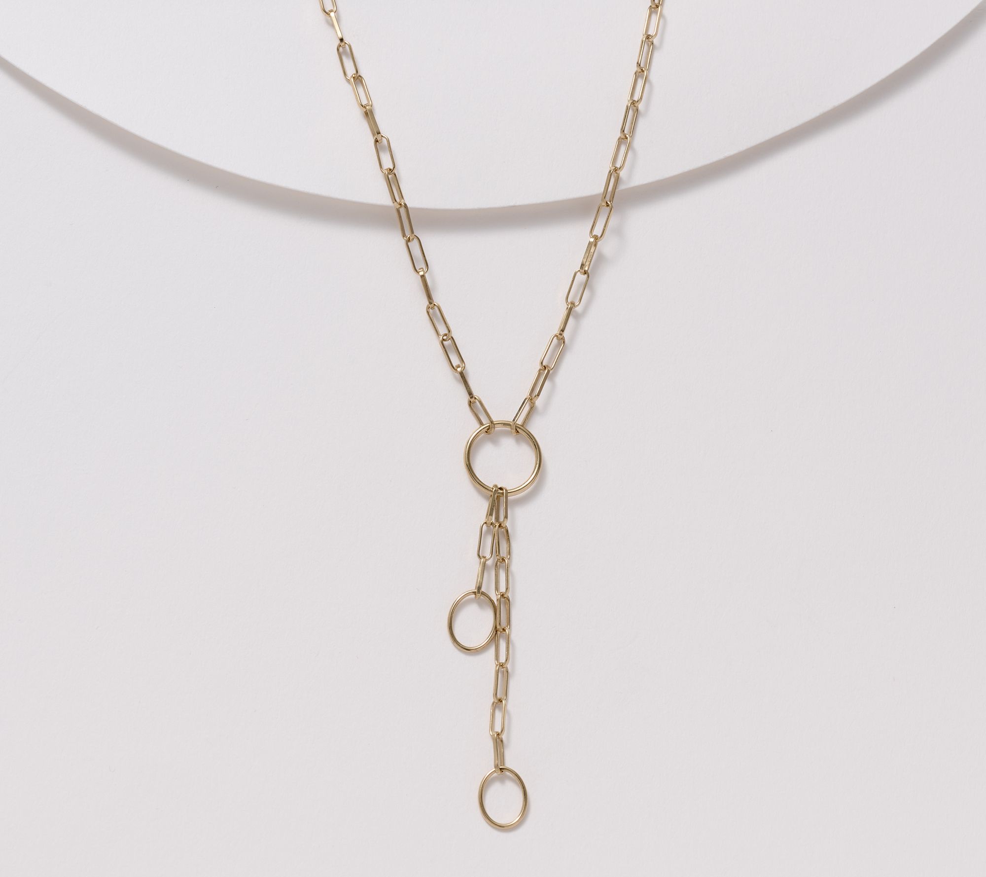 Diamonique x Lulu Frost Paperclip Charm Chain Necklace, Sterling Silver