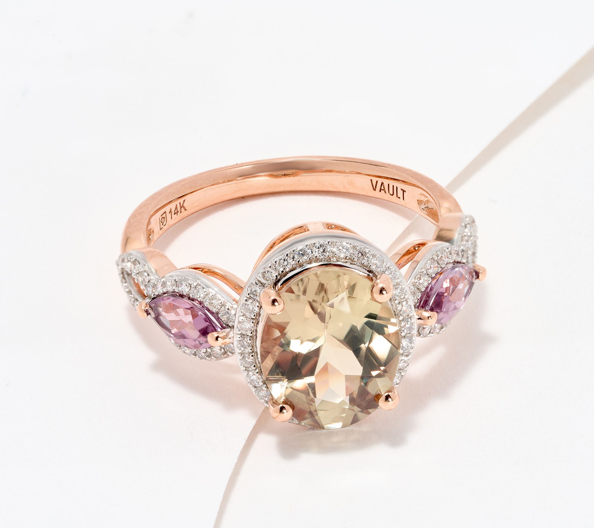 "As Is" Vault Discoveries Oval Csarite Ring, 14K Gold