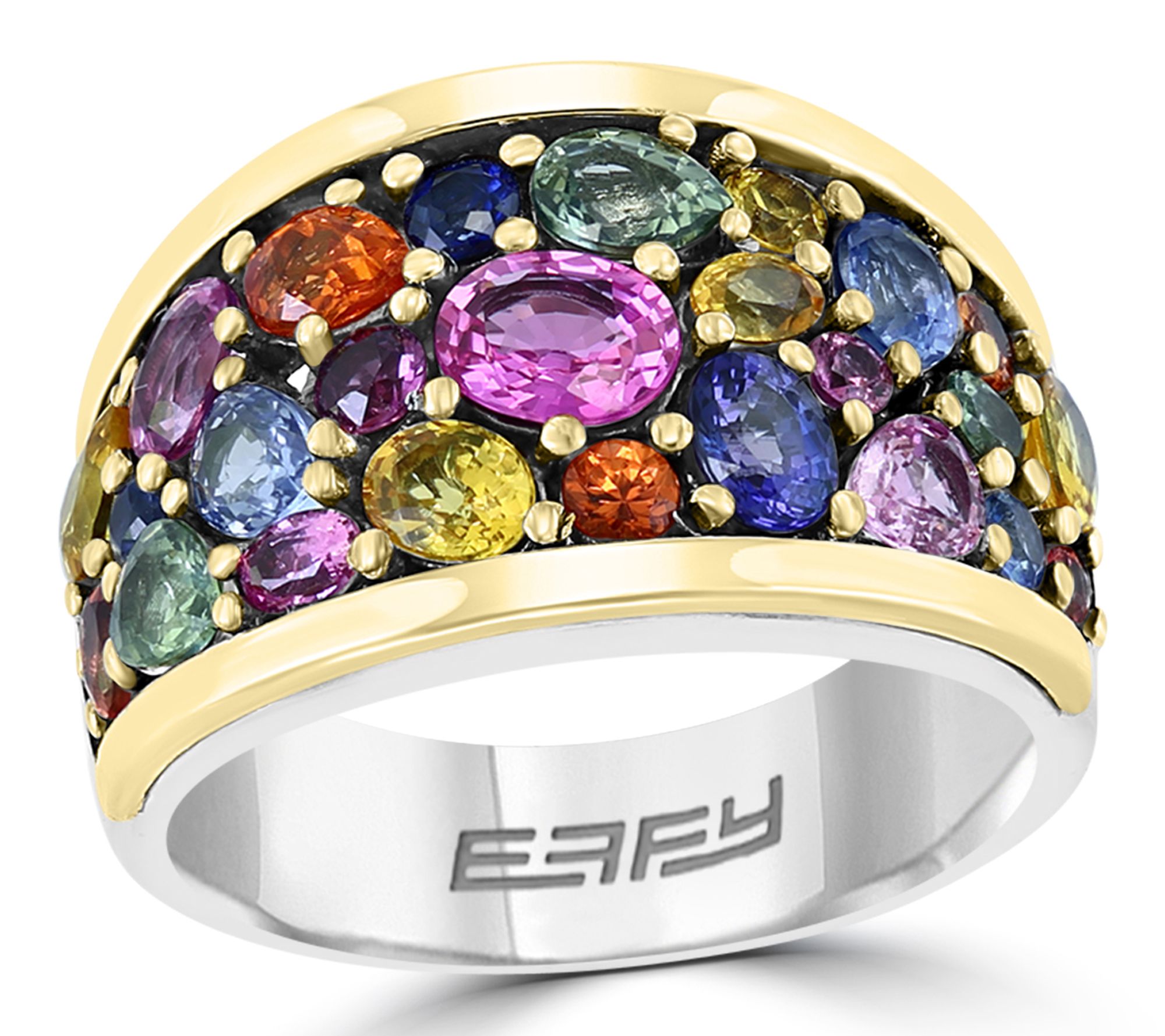 Effy Multi-Sapphire Dome Cocktail Ring, 18K Gold