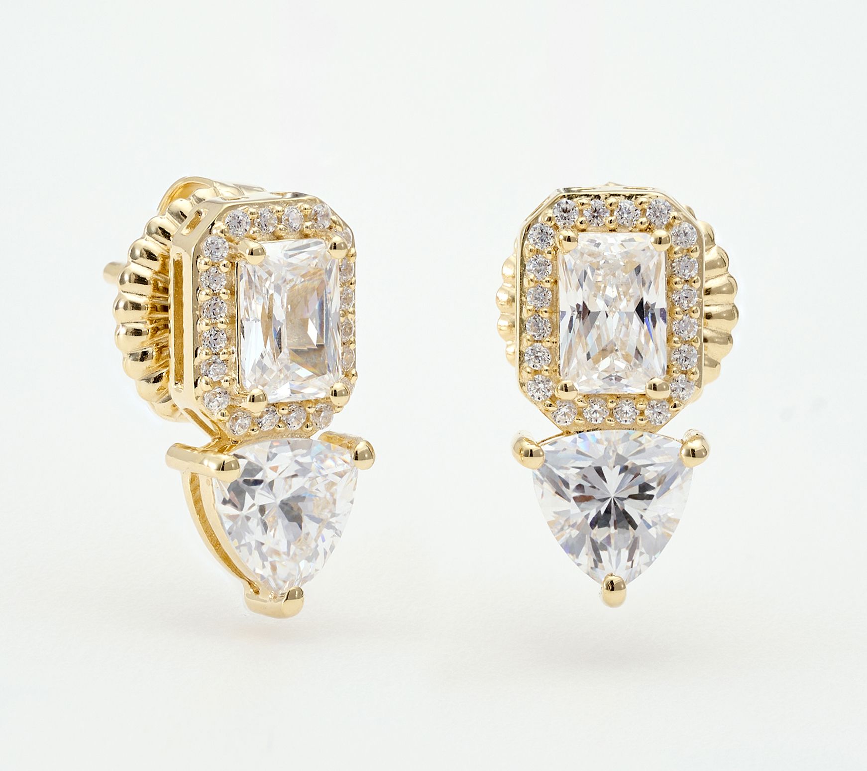 Diamonique x Kathy Levine Master Class Earrings, Sterling Silver