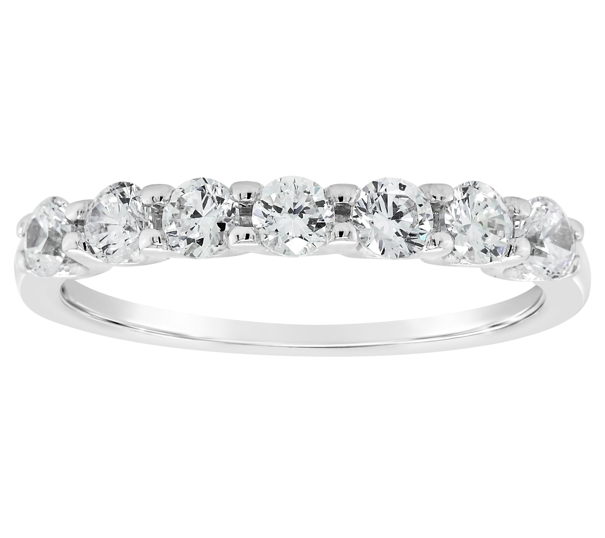 Affinity 14K Gold 7/10 cttw 7-Stone Diamond Band Ring