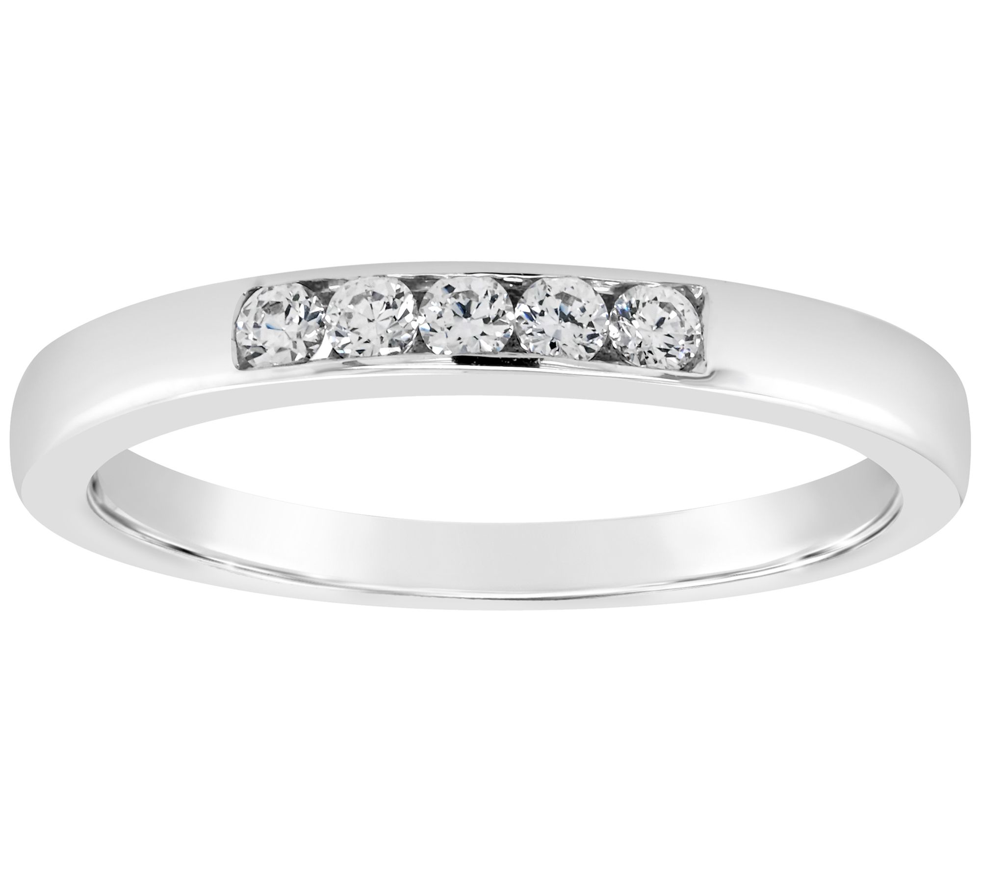 Affinity 14K Channel Set 1/8 cttw 5-Stone Diamond Ring