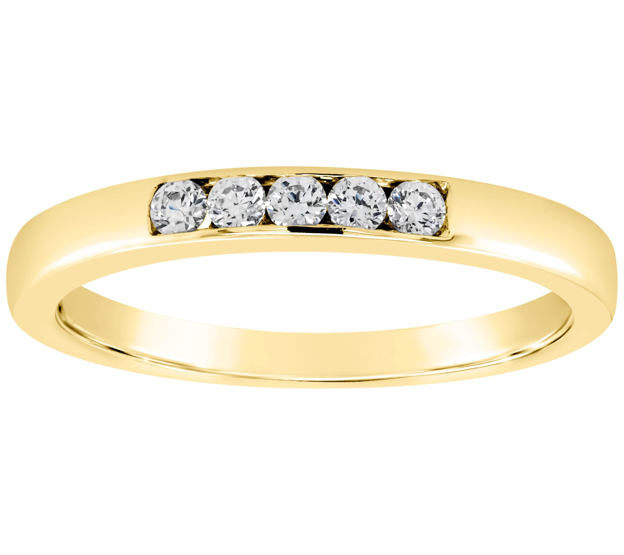 Affinity 14K Channel Set 1/8 cttw 5-Stone Diamond Ring