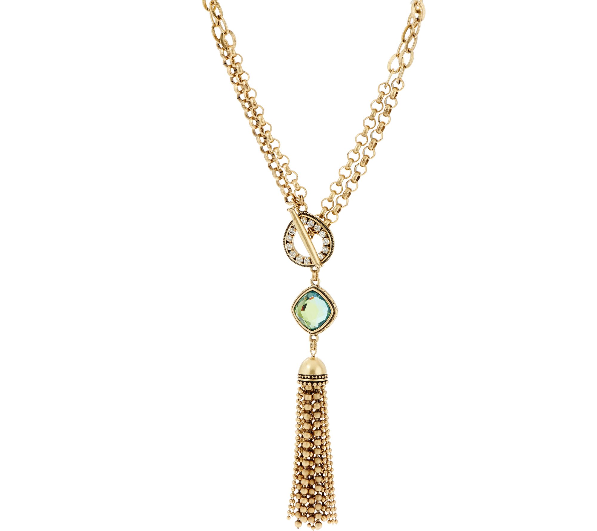 Joan Rivers Multi-Link Chain Necklace with Tassel - QVC.com
