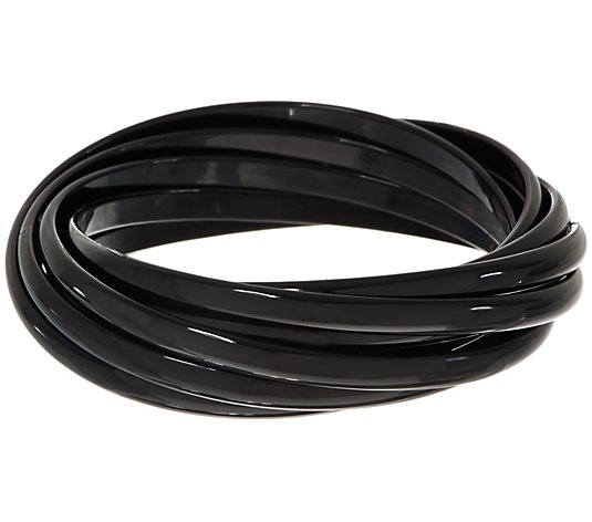 Linea by Louis Dell'Olio Black Rolling Bangle