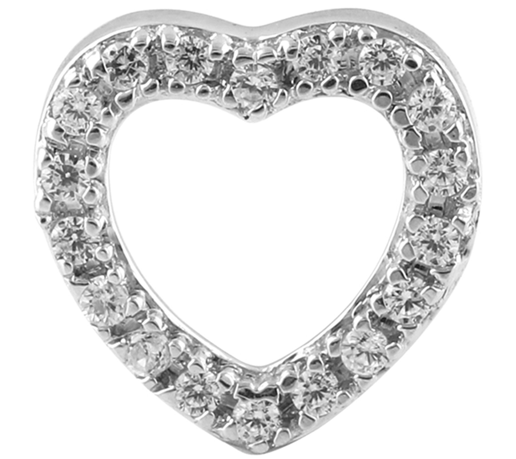 Affinity Accents Diamond Single Heart Stud Earr ing, 14K Gold