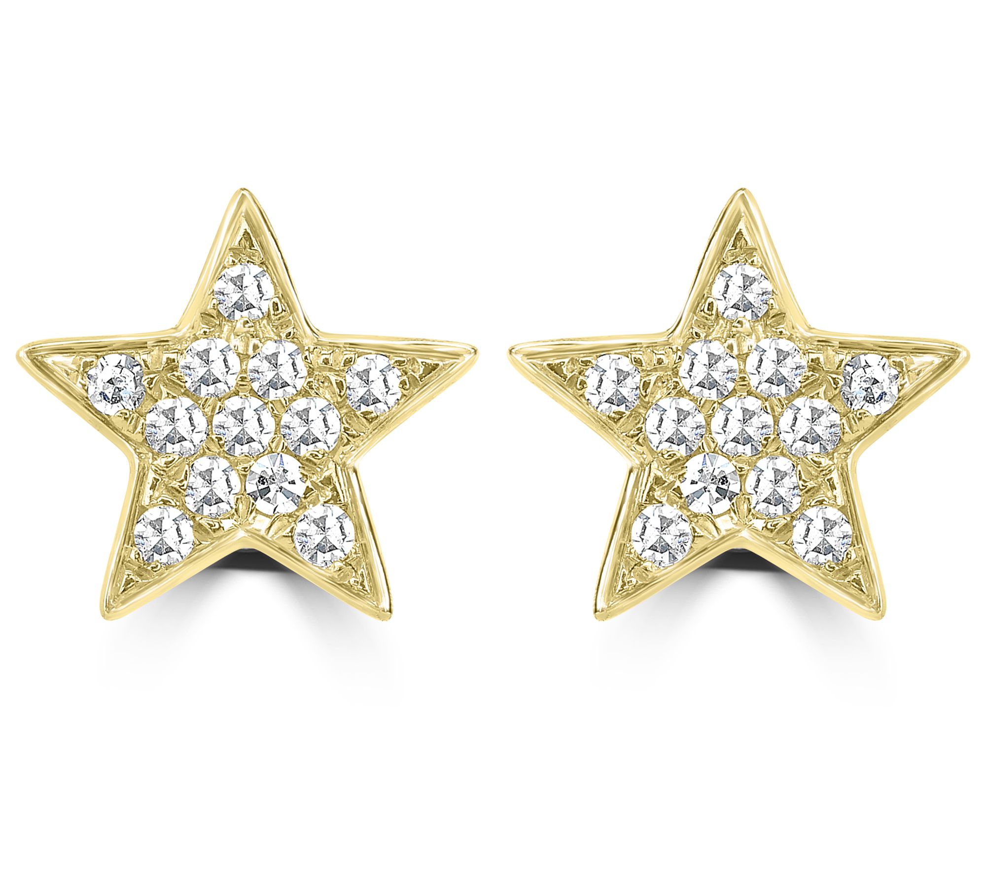 Affinity Diamond Accent Star Stud Earrings, 14KGold