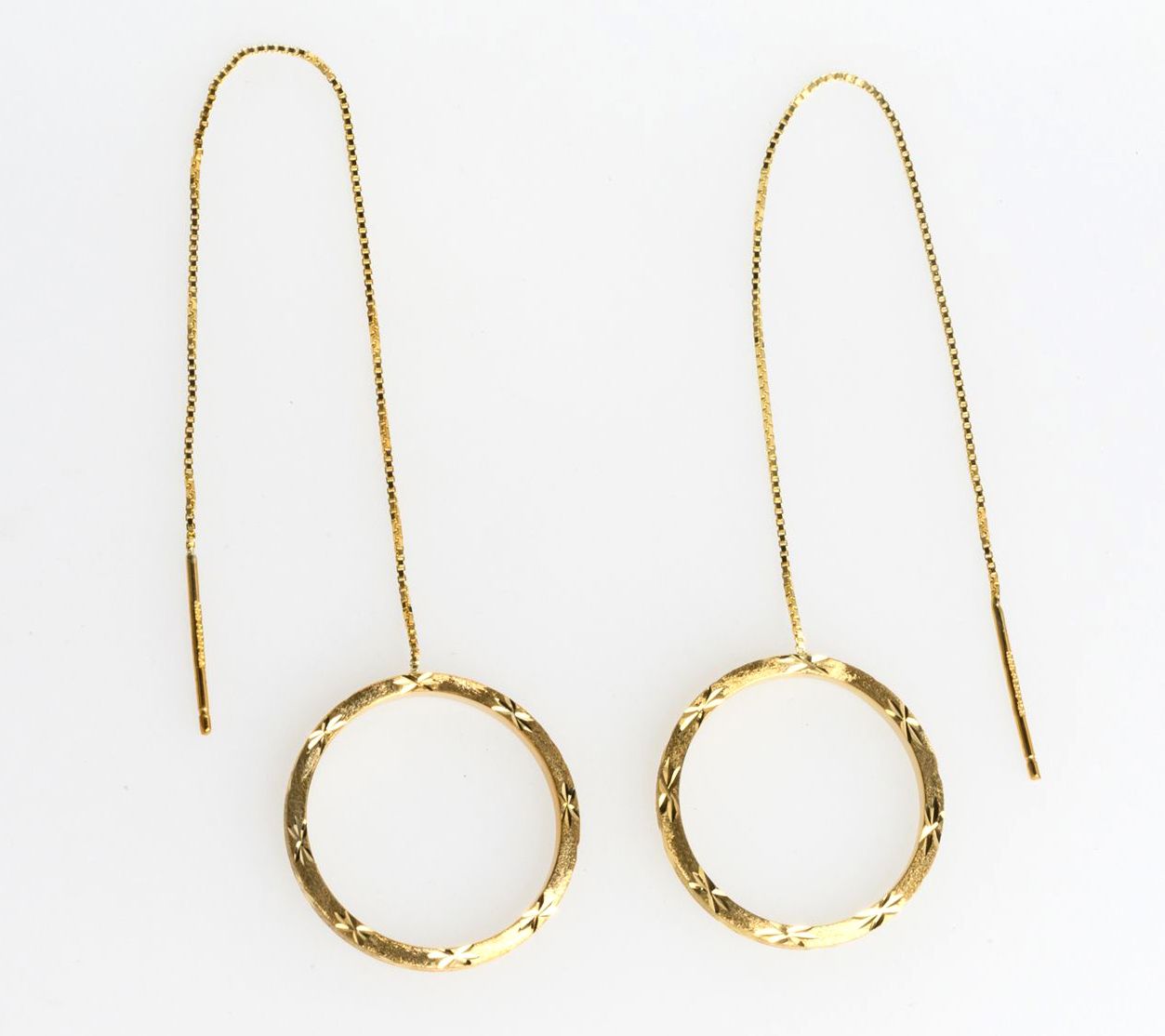 Alkeme 10K Gold Circle of Life Threader Earring