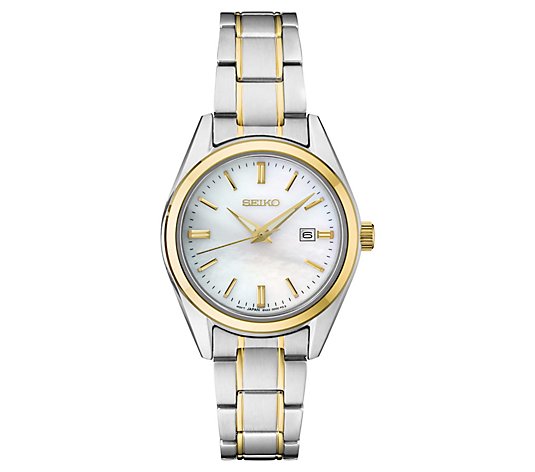 Seiko Women's Classic Two-Tone Mother of Pearl Dial Watch