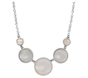Steel by Design Mother of Pearl Graduated Circle Necklace