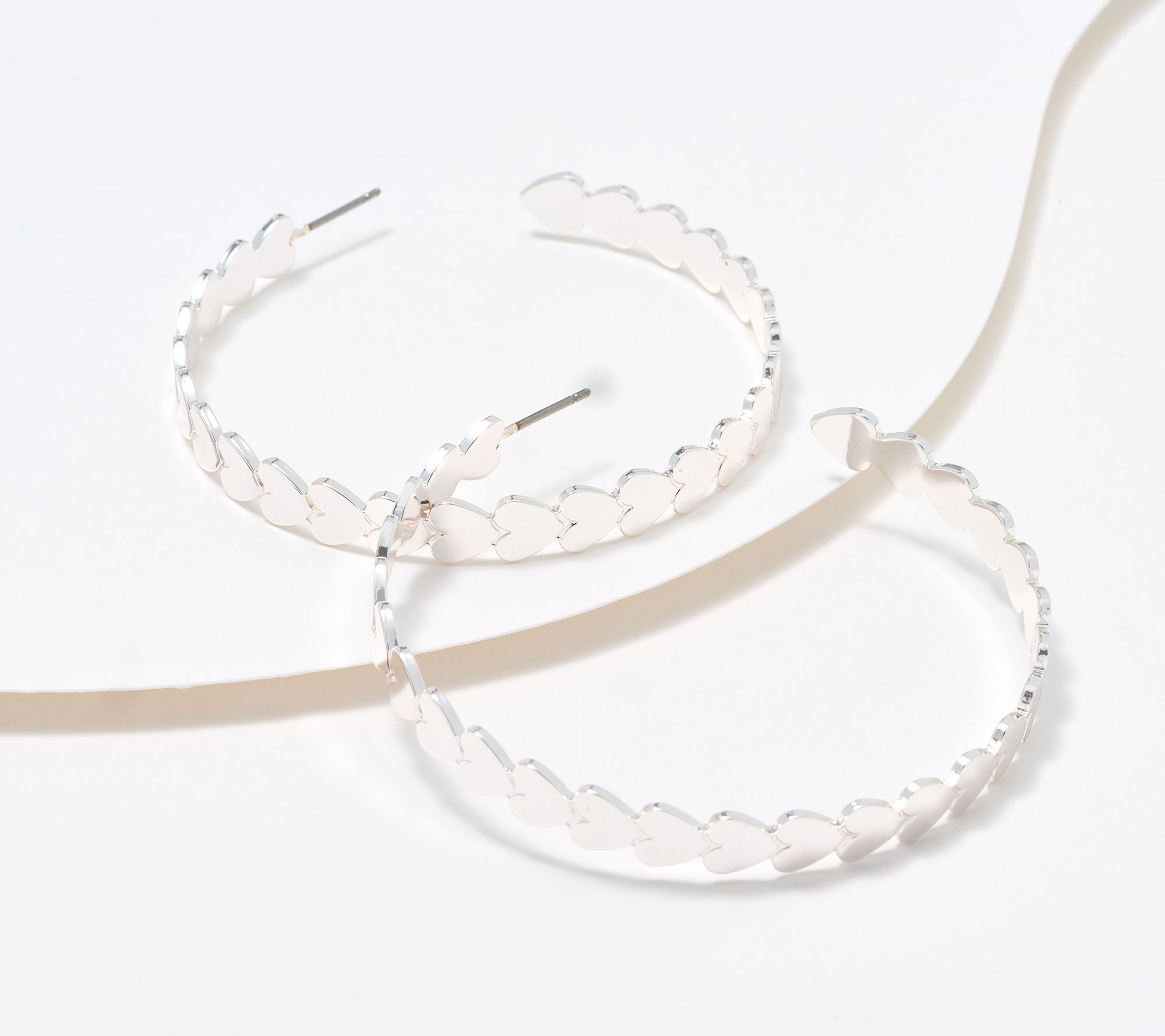 Attitudes by Renee Pathway to Your Heart Hoop Earrings