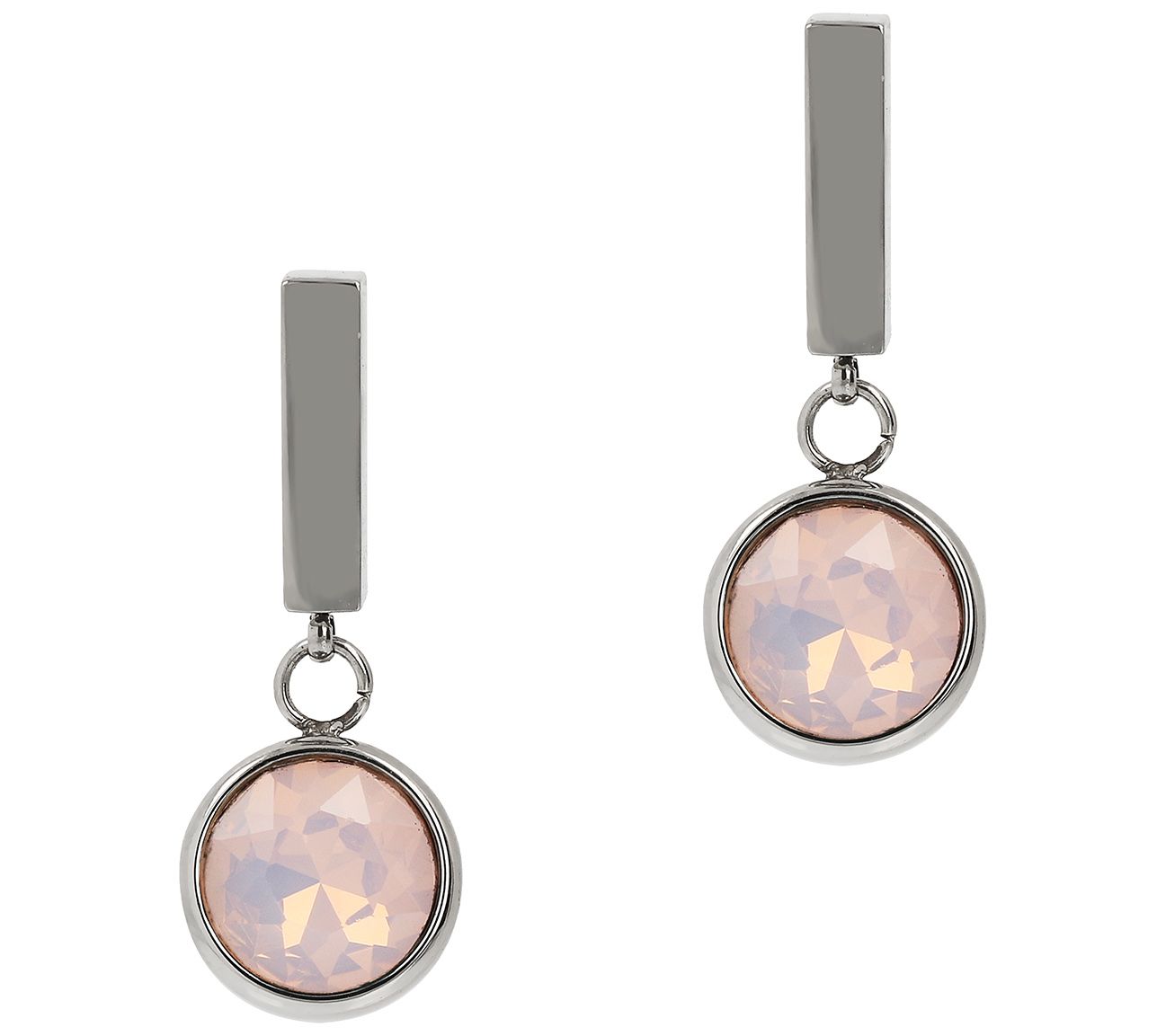 Steel by Design Crystal Dangle Earrings