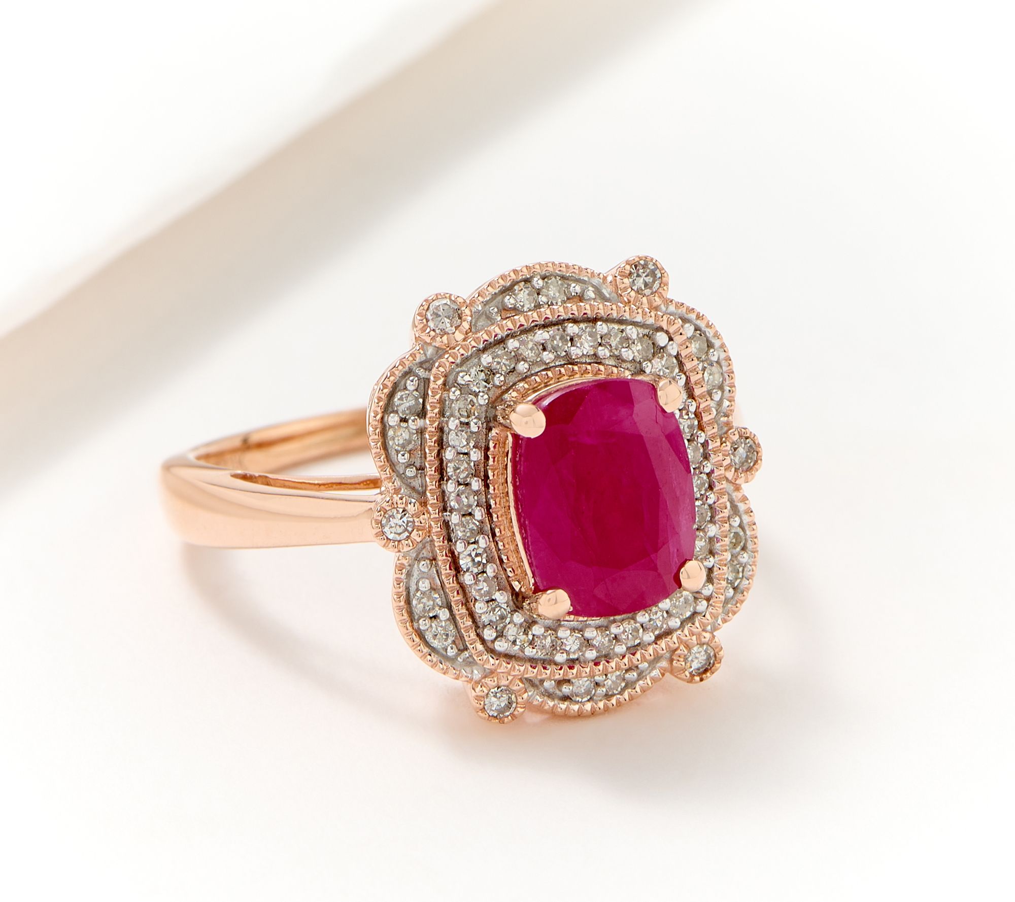 Qvc ruby store rings