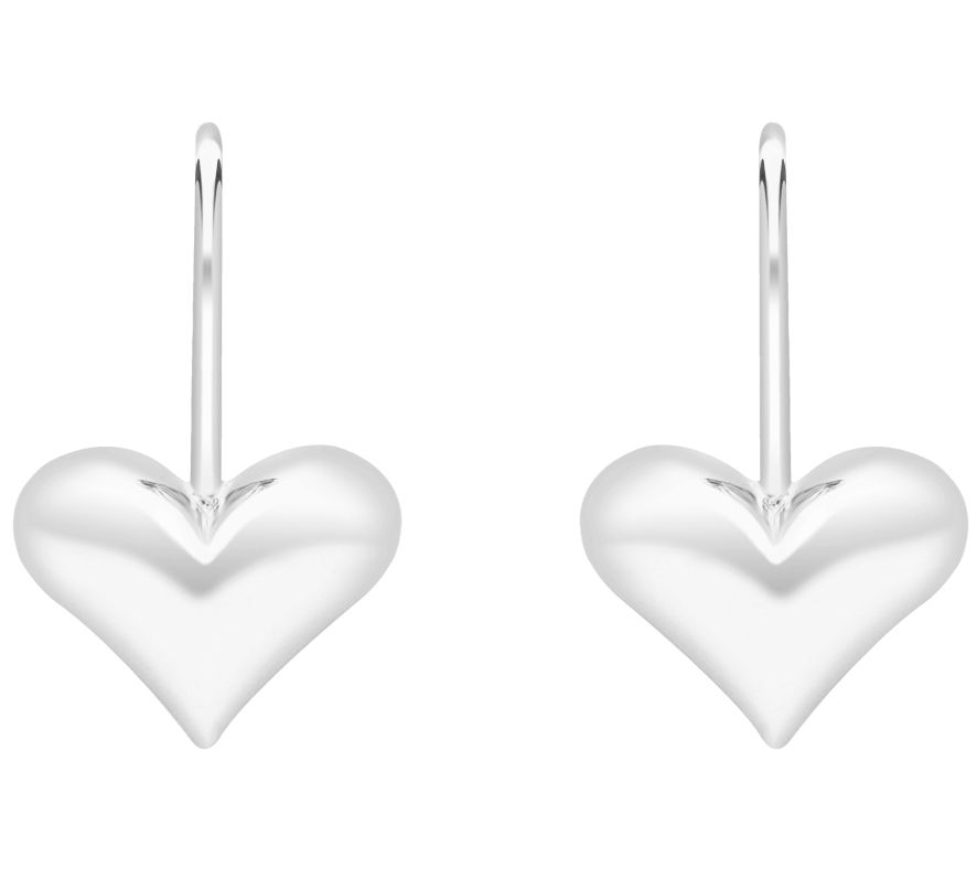 Margo Manhattan Sterling Silver Heart Dangle Earrings