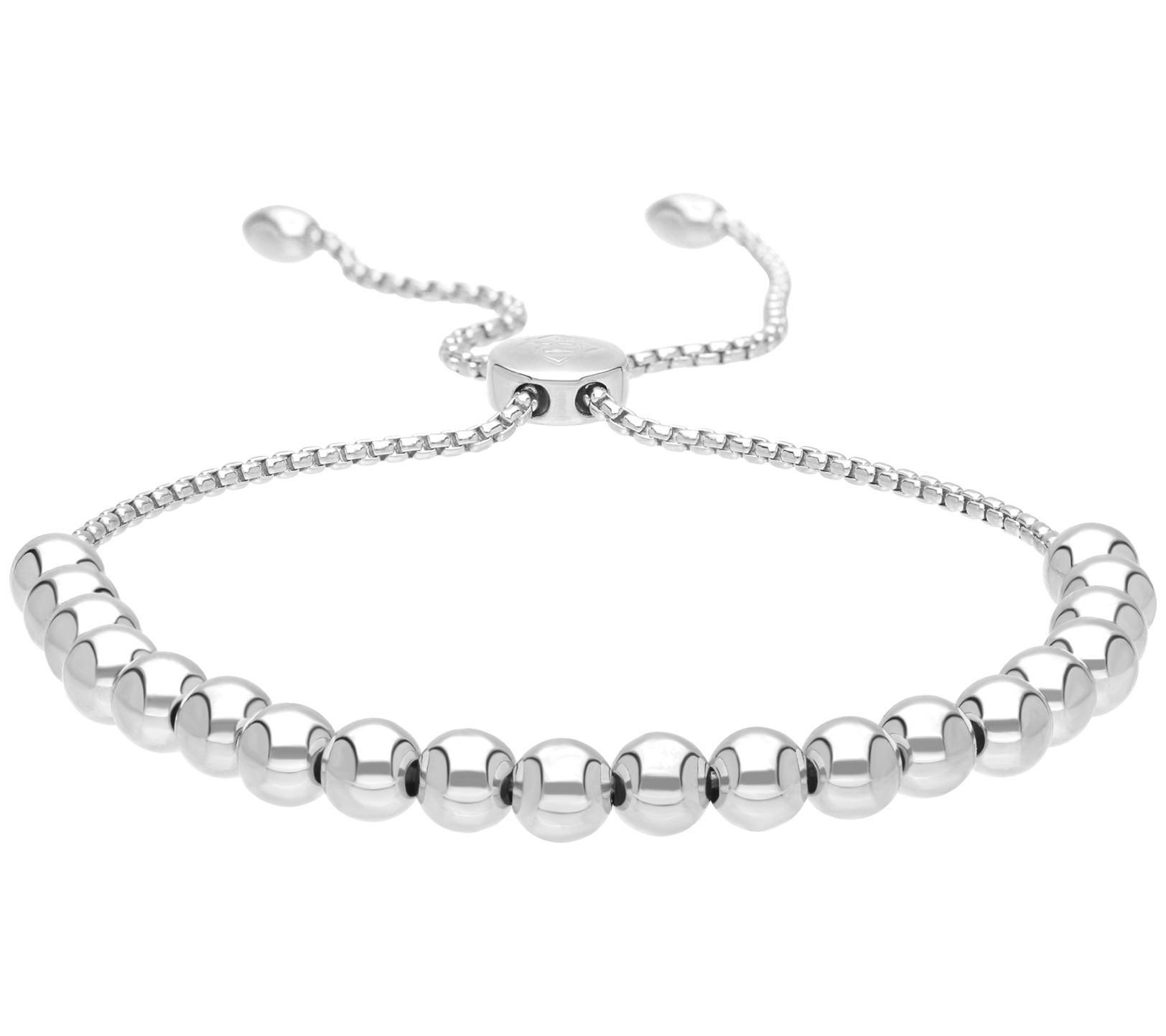 Elyse Ryan Sterling Silver Adjustable Bead Brac elet