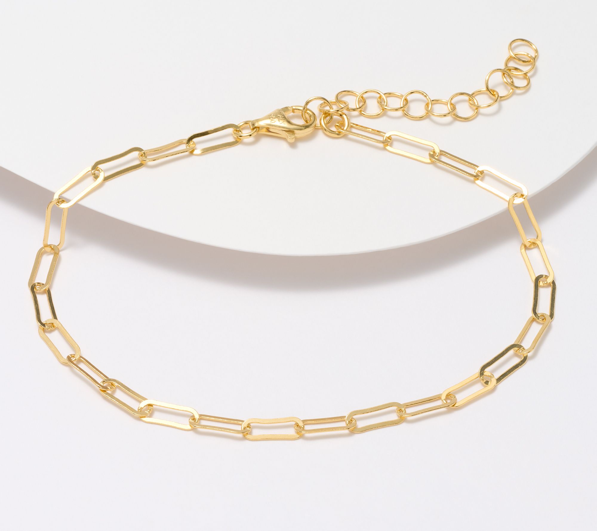 "As Is" UltraFine 950 Silver Paperclip Chain 9" + 2" Anklet