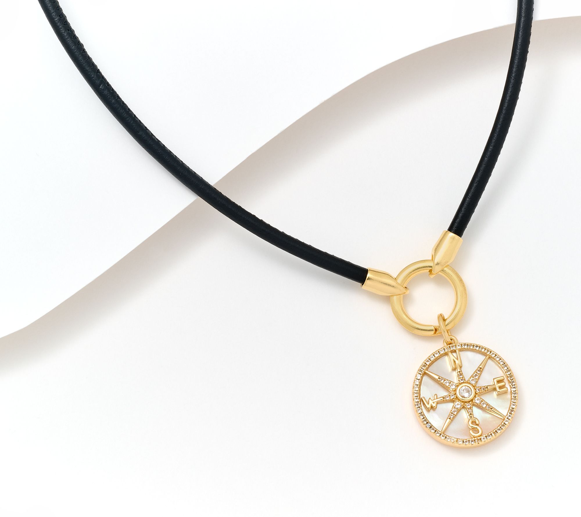 David Markstein Sterling Silver "Find Your Way" Compass Pendant Necklace