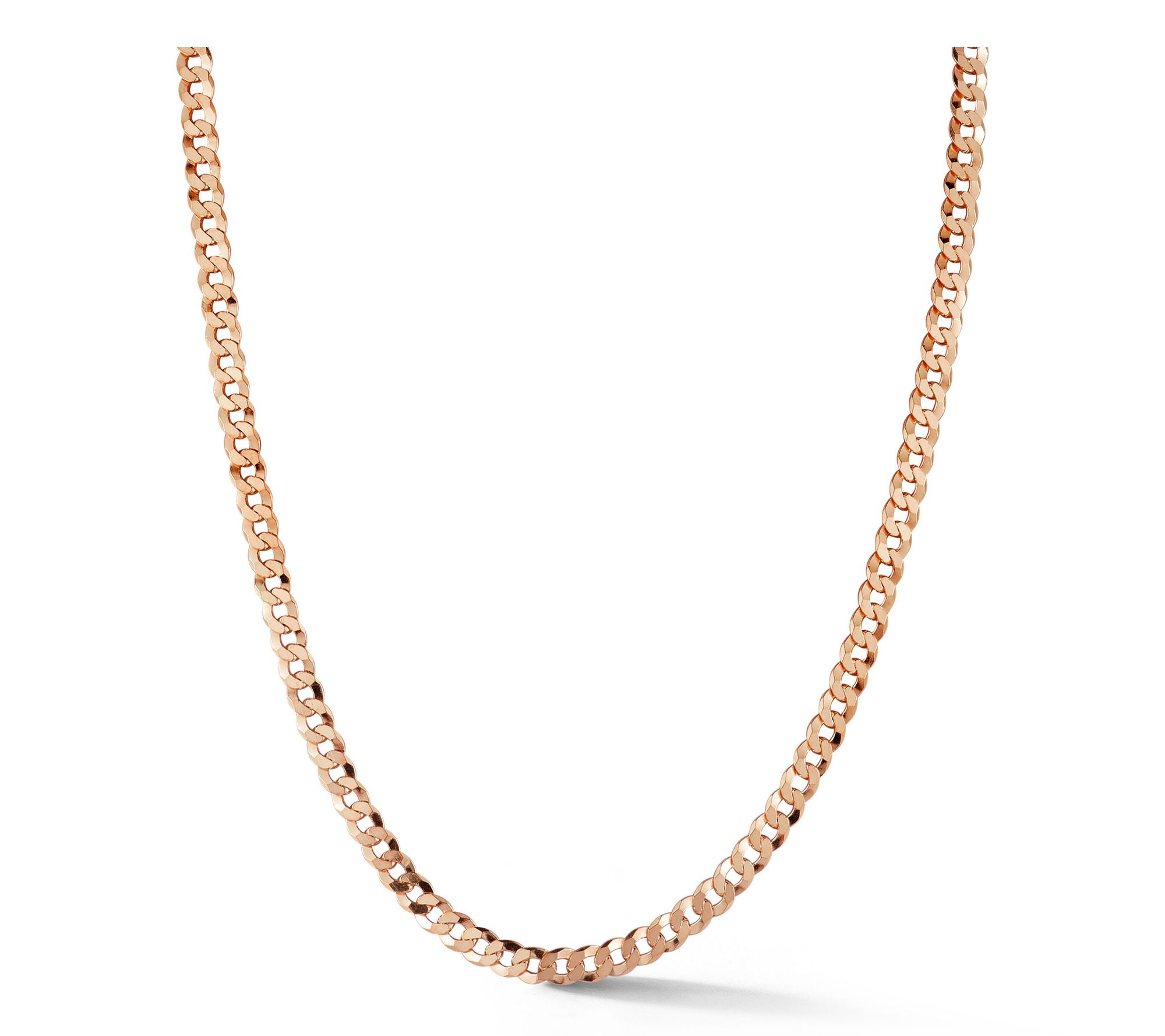 Italian Silver 18" Curb Chain Necklace, Sterling